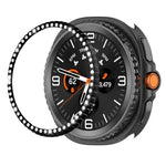 Anel Protetor de Metal com Diamantes de Uma Fileira, Para Samsung Galaxy Watch8 Classic 46mm