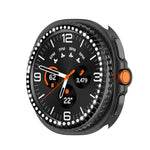 Anel Protetor de Metal com Diamantes de Uma Fileira, Para Samsung Galaxy Watch8 Classic 46mm