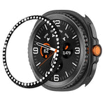 Anel Protetor de Metal com Diamantes de Uma Fileira, Para Samsung Galaxy Watch8 Classic 46mm