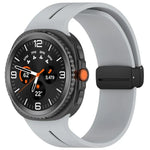 Fold Magnetic Buckle Silicone Watch Band, For Samsung Galaxy Watch8 / Watch8 Classic