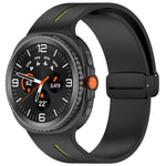 Fold Magnetic Buckle Silicone Watch Band, For Samsung Galaxy Watch8 / Watch8 Classic