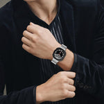 Correia de Relógio em Aço Inoxidável com Três Contas, Para Samsung Galaxy Watch Ultra 47mm / Ultra 2025