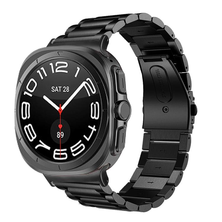 Correia de Relógio em Aço Inoxidável com Três Contas, Para Samsung Galaxy Watch Ultra 47mm / Ultra 2025