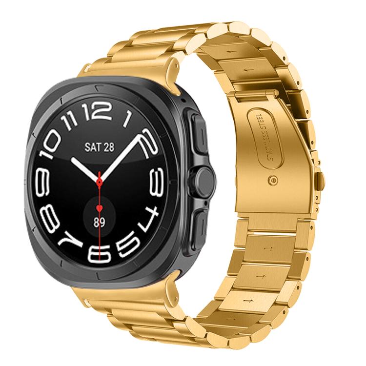Correia de Relógio em Aço Inoxidável com Três Contas, Para Samsung Galaxy Watch Ultra 47mm / Ultra 2025