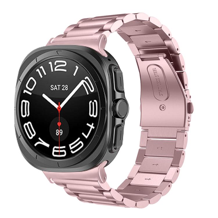Correia de Relógio em Aço Inoxidável com Três Contas, Para Samsung Galaxy Watch Ultra 47mm / Ultra 2025