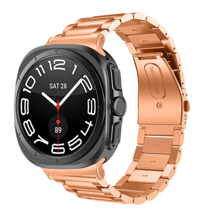 Correia de Relógio em Aço Inoxidável com Três Contas, Para Samsung Galaxy Watch Ultra 47mm / Ultra 2025