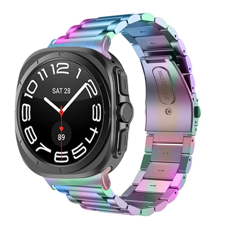 Correia de Relógio em Aço Inoxidável com Três Contas, Para Samsung Galaxy Watch Ultra 47mm / Ultra 2025