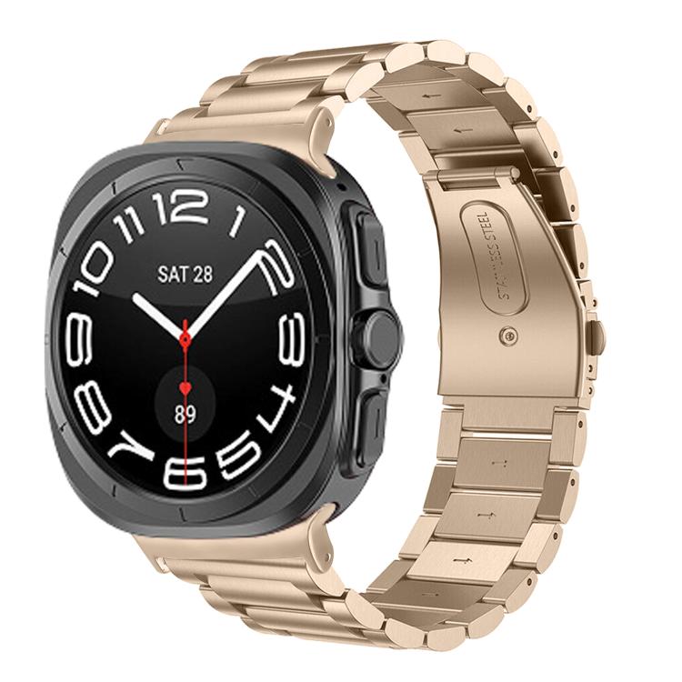 Correia de Relógio em Aço Inoxidável com Três Contas, Para Samsung Galaxy Watch Ultra 47mm / Ultra 2025