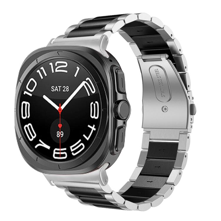 Correia de Relógio em Aço Inoxidável com Três Contas, Para Samsung Galaxy Watch Ultra 47mm / Ultra 2025