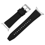 Pulseira de Relógio em Couro Nappa Genuíno com Fivela Prateada, Para Samsung Galaxy Watch Ultra 47mm / Ultra 2025