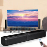 Soundbar Sem Fios para TV BKS-33 5.0, Suporta TF, Removível e Ligável, Efeito Estéreo 3D
