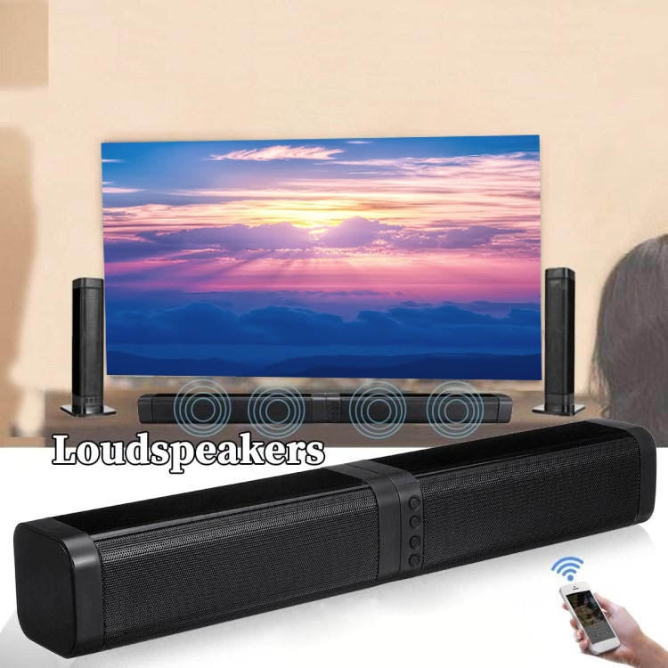 Soundbar Sem Fios para TV BKS-33 5.0, Suporta TF, Removível e Ligável, Efeito Estéreo 3D