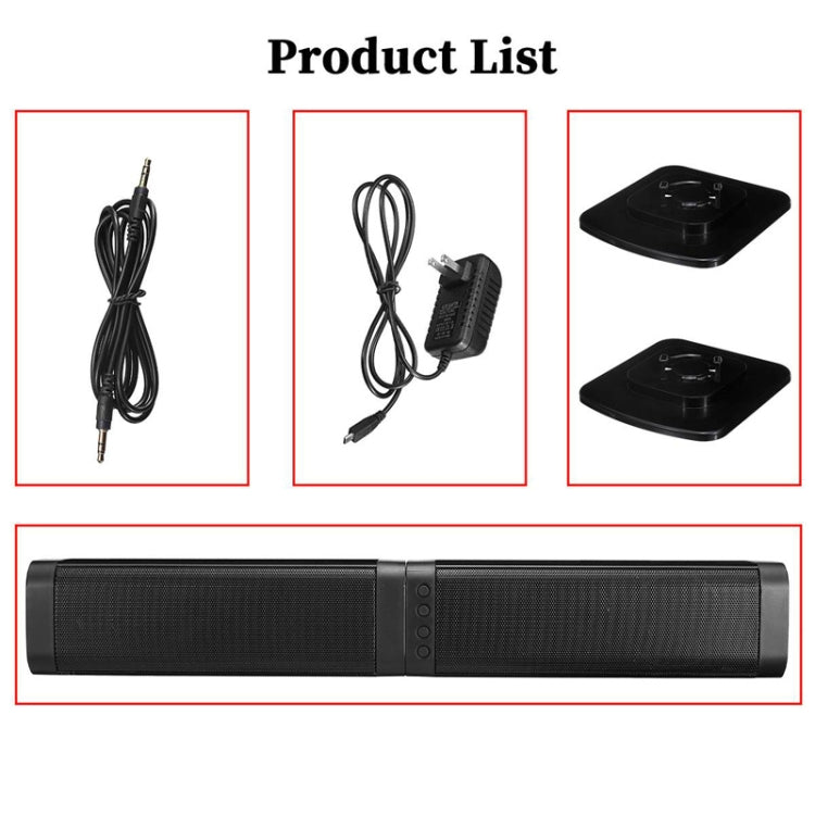 Soundbar Sem Fios para TV BKS-33 5.0, Suporta TF, Removível e Ligável, Efeito Estéreo 3D