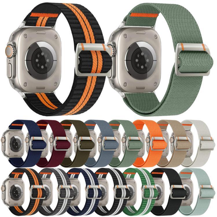 Pulseira de Relógio em Nylon com Fivela Mecânica Watchman, Para Apple Watch 46mm / 49mm / 45mm / 44mm, Para Apple Watch 42mm / 41mm / 40mm / 38mm