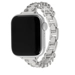 Pulseira de Relógio Metálica em Liga com Diamantes e Borda de Renda, Para Apple Watch 46mm / 49mm / 45mm / 44mm, Para Apple Watch 42mm / 41mm / 40mm / 38mm