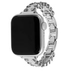 Pulseira de Relógio Metálica em Liga com Diamantes e Borda de Renda, Para Apple Watch 46mm / 49mm / 45mm / 44mm, Para Apple Watch 42mm / 41mm / 40mm / 38mm