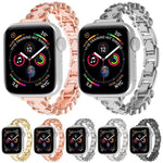 Pulseira de Relógio Metálica em Liga com Diamantes e Borda de Renda, Para Apple Watch 46mm / 49mm / 45mm / 44mm, Para Apple Watch 42mm / 41mm / 40mm / 38mm