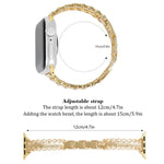 Pulseira de Relógio Metálica em Liga com Diamantes e Borda de Renda, Para Apple Watch 46mm / 49mm / 45mm / 44mm, Para Apple Watch 42mm / 41mm / 40mm / 38mm