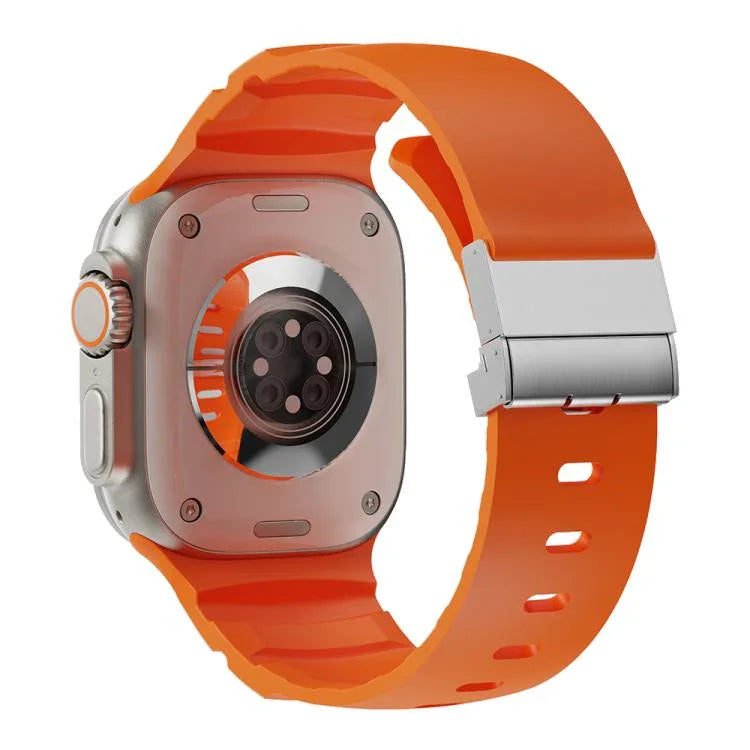 Pulseira de Relógio em Silicone com Fecho Magnético, Para Apple Watch 46mm / 49mm / 45mm / 44mm