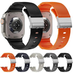 Pulseira de Relógio em Silicone com Fecho Magnético, Para Apple Watch 46mm / 49mm / 45mm / 44mm