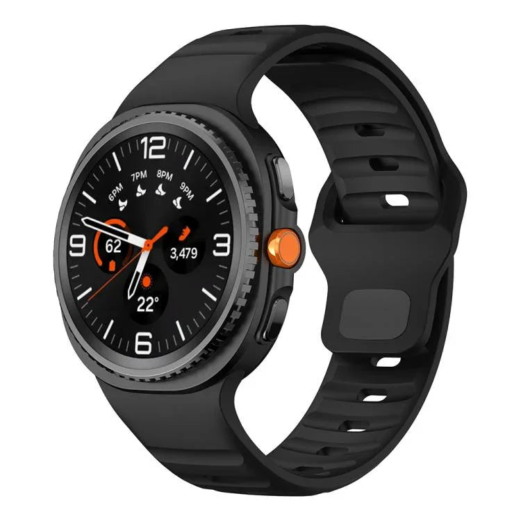 Correia de Relógio em Silicone com Fivela Invertida Ondulada, Para Samsung Galaxy Watch8 / Watch8 Classic