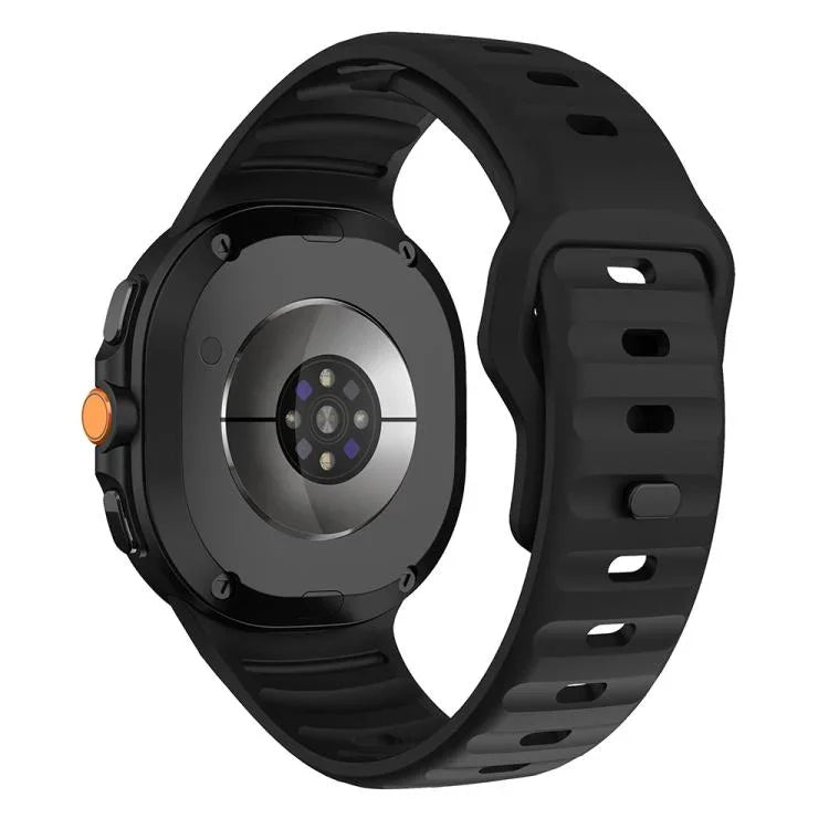 Correia de Relógio em Silicone com Fivela Invertida Ondulada, Para Samsung Galaxy Watch8 / Watch8 Classic