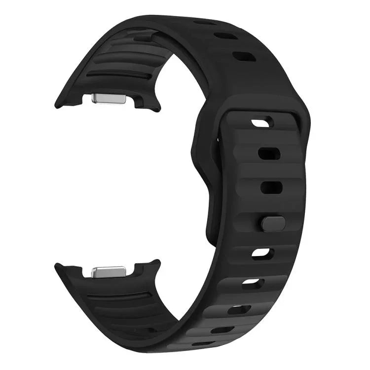 Correia de Relógio em Silicone com Fivela Invertida Ondulada, Para Samsung Galaxy Watch8 / Watch8 Classic