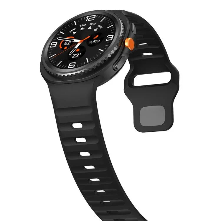 Correia de Relógio em Silicone com Fivela Invertida Ondulada, Para Samsung Galaxy Watch8 / Watch8 Classic