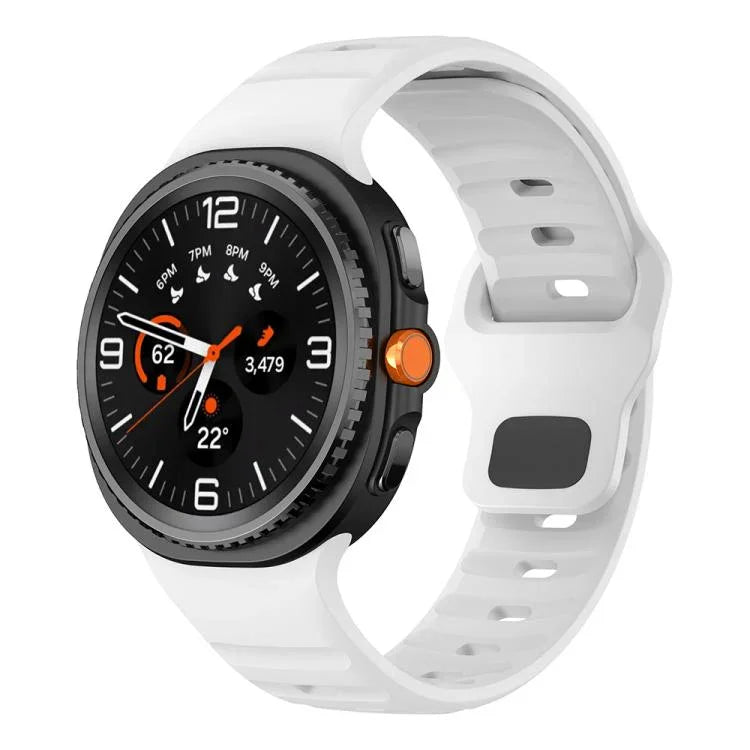 Correia de Relógio em Silicone com Fivela Invertida Ondulada, Para Samsung Galaxy Watch8 / Watch8 Classic