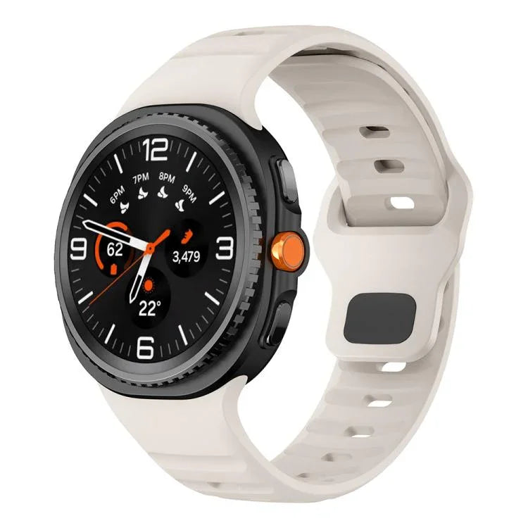 Correia de Relógio em Silicone com Fivela Invertida Ondulada, Para Samsung Galaxy Watch8 / Watch8 Classic