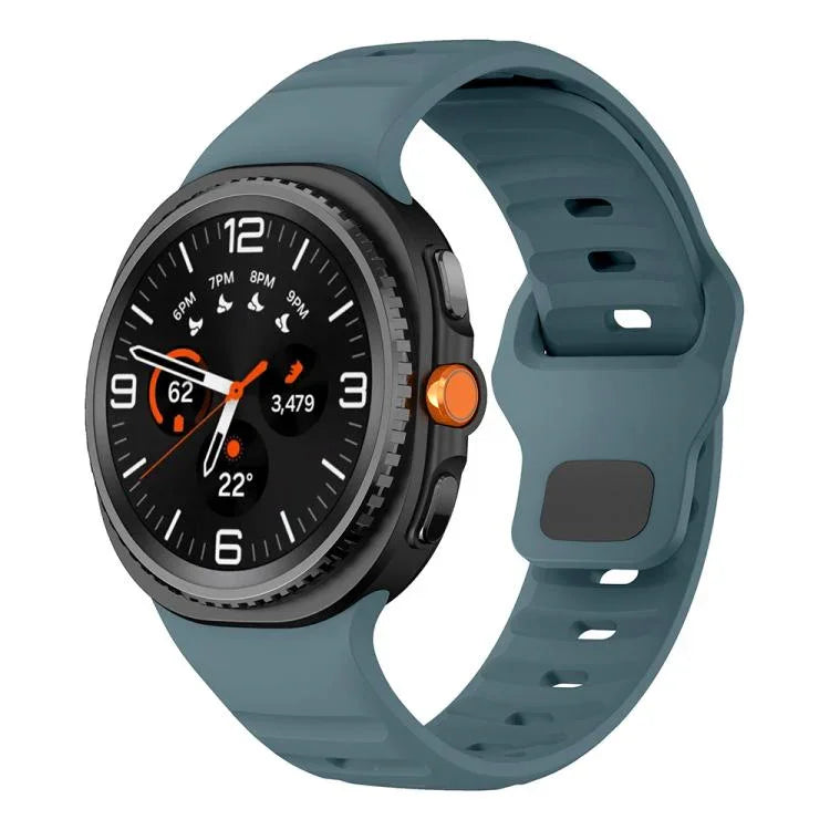 Correia de Relógio em Silicone com Fivela Invertida Ondulada, Para Samsung Galaxy Watch8 / Watch8 Classic