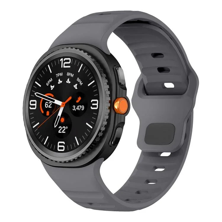 Correia de Relógio em Silicone com Fivela Invertida Ondulada, Para Samsung Galaxy Watch8 / Watch8 Classic