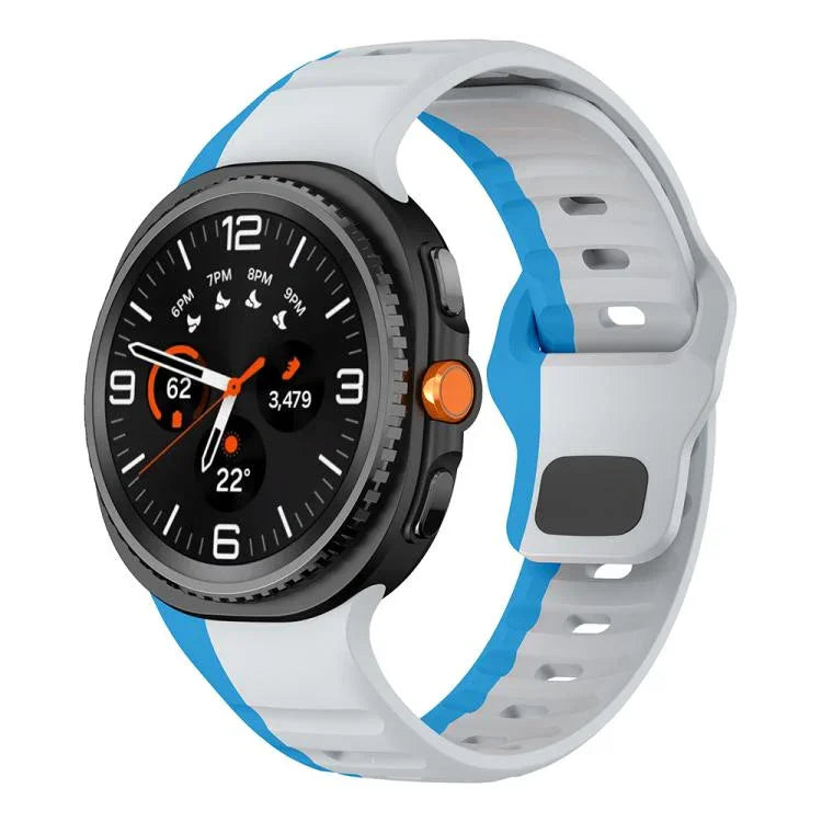 Correia de Relógio em Silicone com Fivela Invertida Ondulada, Para Samsung Galaxy Watch8 / Watch8 Classic
