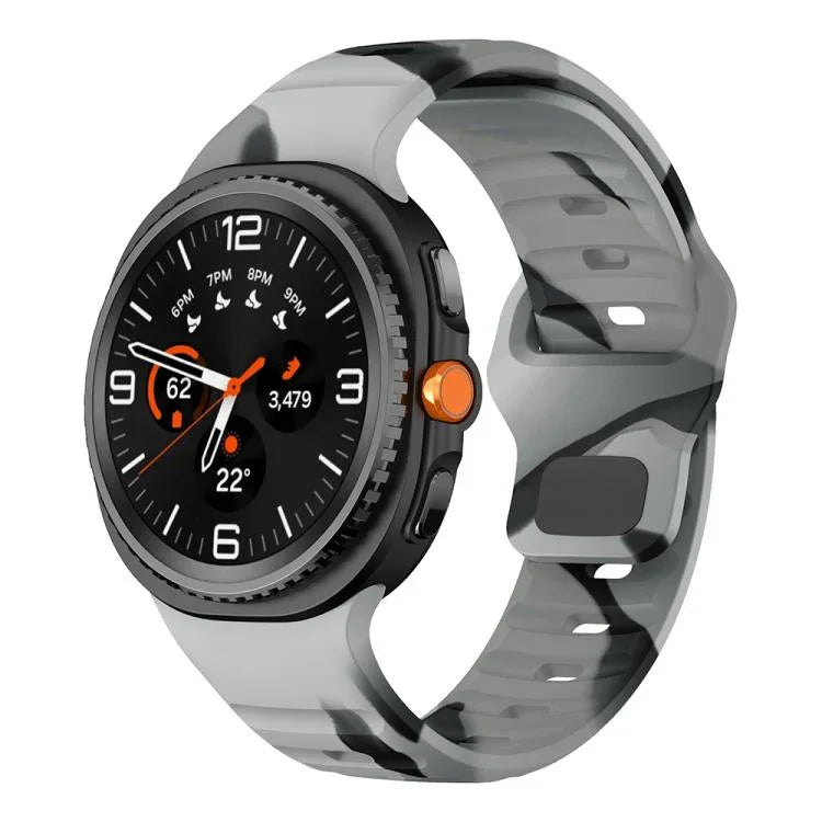Correia de Relógio em Silicone com Fivela Invertida Ondulada, Para Samsung Galaxy Watch8 / Watch8 Classic