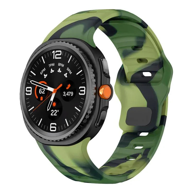 Correia de Relógio em Silicone com Fivela Invertida Ondulada, Para Samsung Galaxy Watch8 / Watch8 Classic