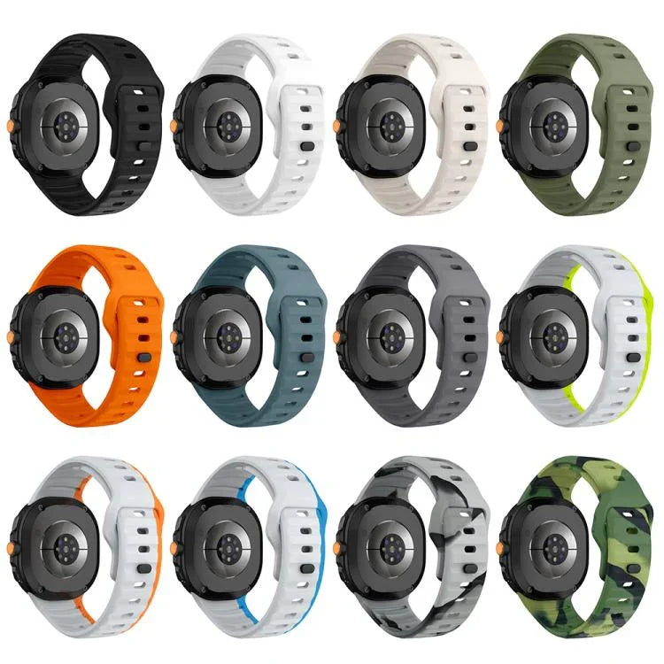 Correia de Relógio em Silicone com Fivela Invertida Ondulada, Para Samsung Galaxy Watch8 / Watch8 Classic