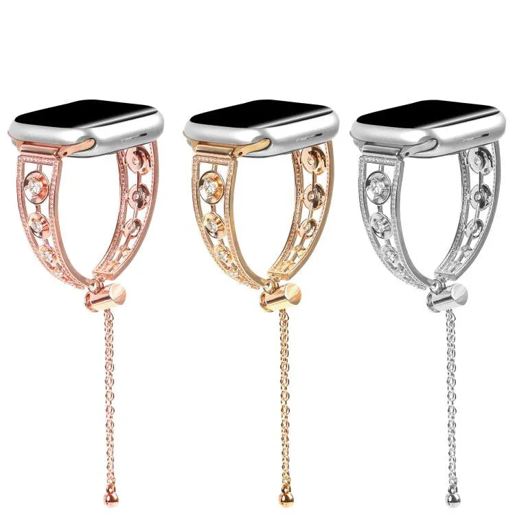 Pulseira de Relógio em Metal de Zircónio Estrela Platina, Para Apple Watch 46mm / 49mm / 45mm / 44mm, Para Apple Watch 42mm / 41mm / 40mm / 38mm