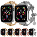 Pulseira de Relógio em Liga com Trevo de Quatro Folhas, Para Apple Watch 46mm / 49mm / 45mm / 44mm, Para Apple Watch 42mm / 41mm / 40mm / 38mm