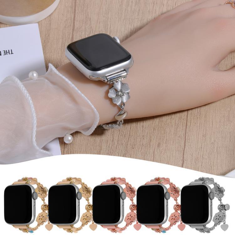 Pulseira de Relógio em Liga com Trevo de Quatro Folhas, Para Apple Watch 46mm / 49mm / 45mm / 44mm, Para Apple Watch 42mm / 41mm / 40mm / 38mm
