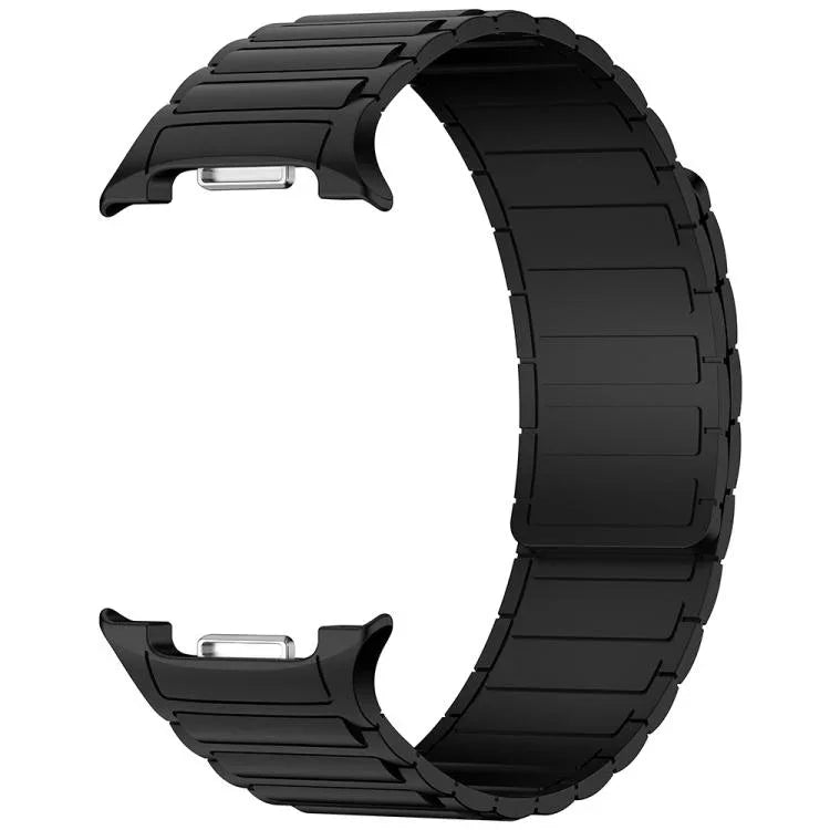 Bracelete de Silicone Magnético com Três Contas, para Samsung Galaxy Watch8 / Watch8 Classic
