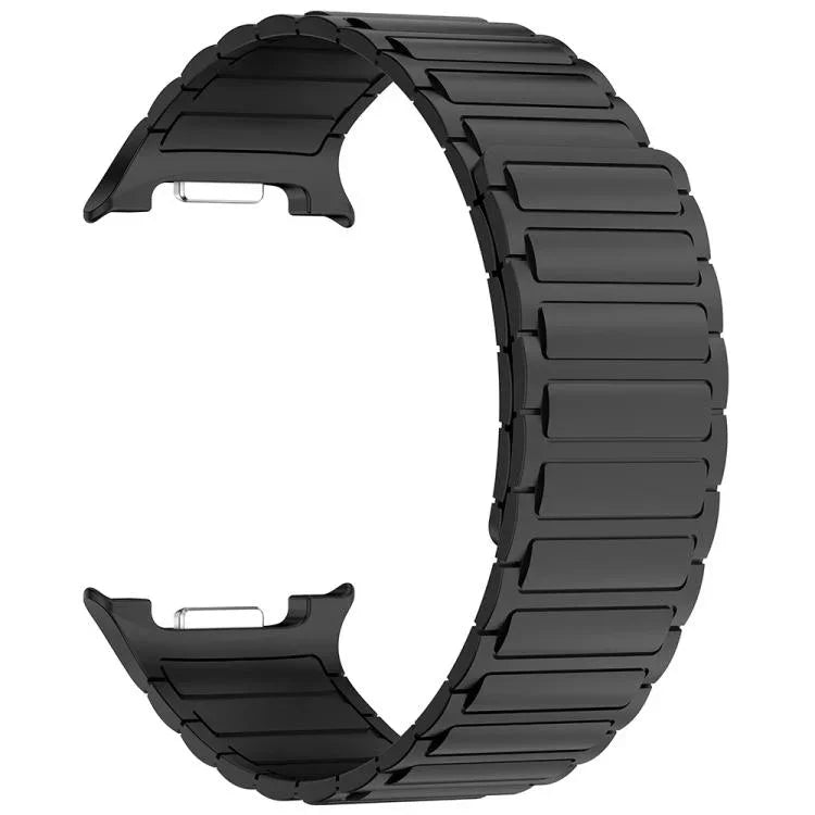 Bracelete de Silicone Magnético com Três Contas, para Samsung Galaxy Watch8 / Watch8 Classic