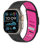 Pulseira de Relógio em Silicone Respirável Bicolor com Fivela Oblíqua, Para Apple Watch 46mm / 49mm / 45mm / 44mm