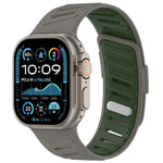 Pulseira de Relógio em Silicone Respirável Bicolor com Fivela Oblíqua, Para Apple Watch 46mm / 49mm / 45mm / 44mm