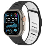 Pulseira de Relógio em Silicone Respirável Bicolor com Fivela Oblíqua, Para Apple Watch 46mm / 49mm / 45mm / 44mm
