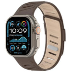 Pulseira de Relógio em Silicone Respirável Bicolor com Fivela Oblíqua, Para Apple Watch 46mm / 49mm / 45mm / 44mm