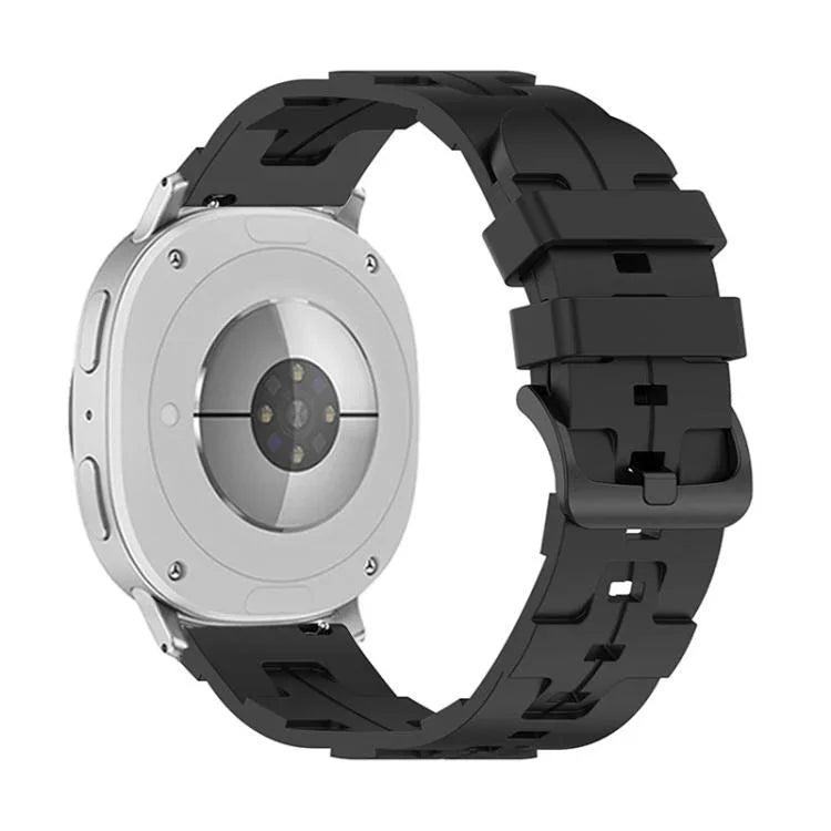 Bracelete de Silicone com Fivela Preta e Cauda Redonda, para Samsung Galaxy Watch8 / Watch8 Classic
