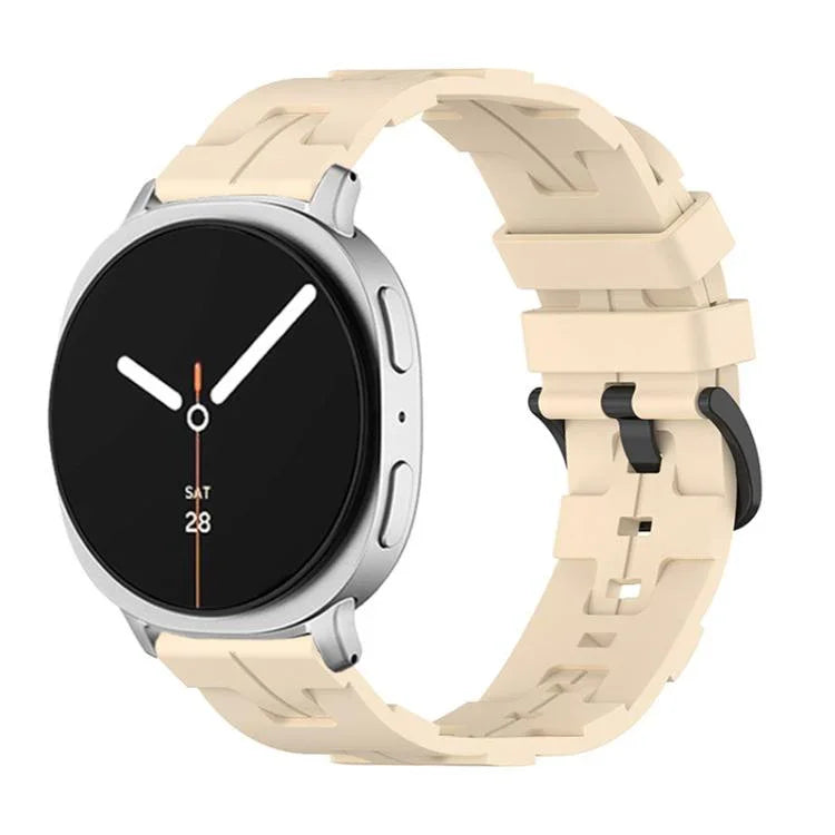 Bracelete de Silicone com Fivela Preta e Cauda Redonda, para Samsung Galaxy Watch8 / Watch8 Classic