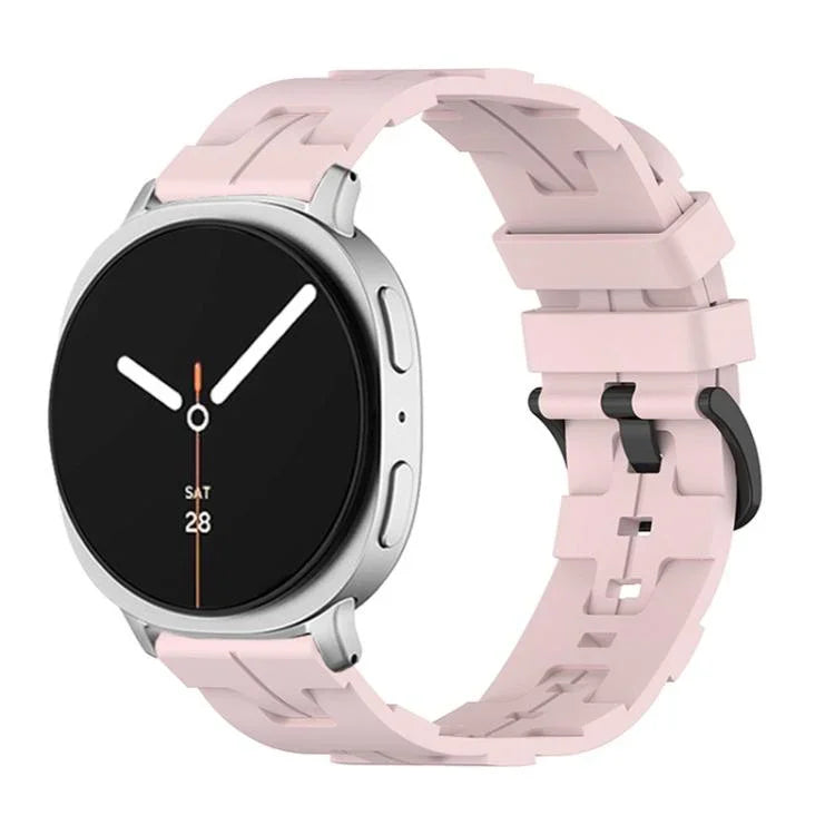 Bracelete de Silicone com Fivela Preta e Cauda Redonda, para Samsung Galaxy Watch8 / Watch8 Classic