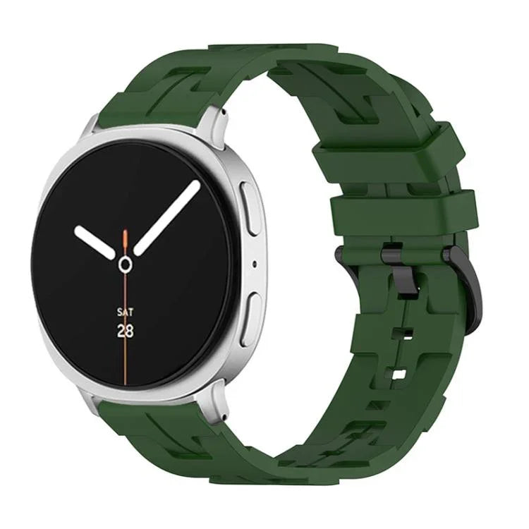 Bracelete de Silicone com Fivela Preta e Cauda Redonda, para Samsung Galaxy Watch8 / Watch8 Classic
