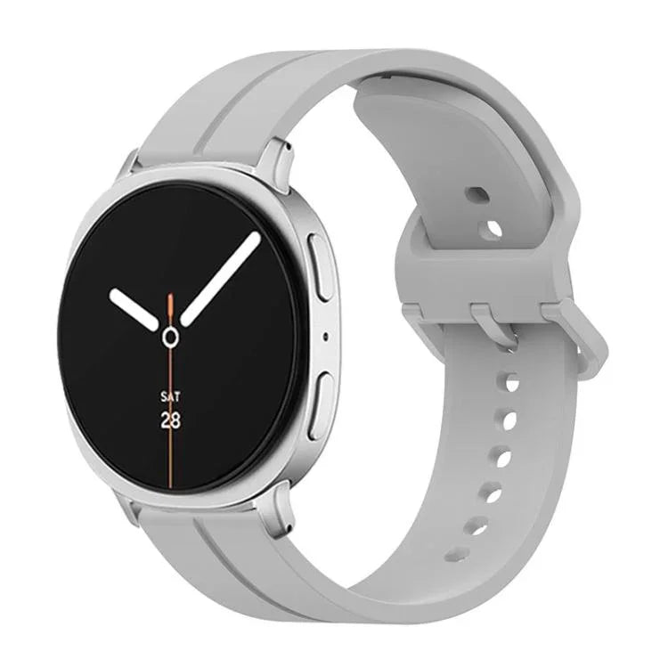 Colorful Buckle Grooved Silicone Watch Band, For Samsung Galaxy Watch8 / Watch8 Classic